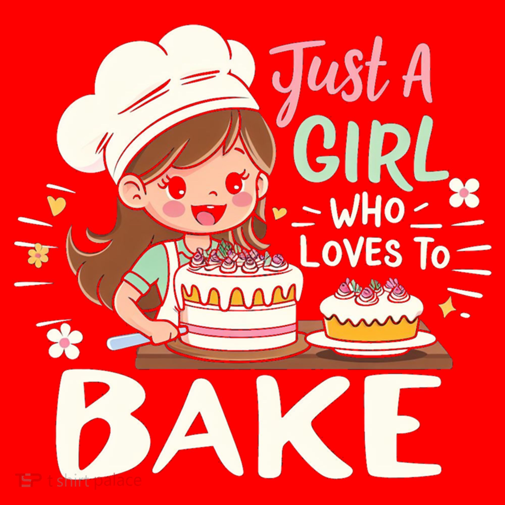 Just A Who Loves To Bake Cute Baking Graphic Cool Gift Santa Hat