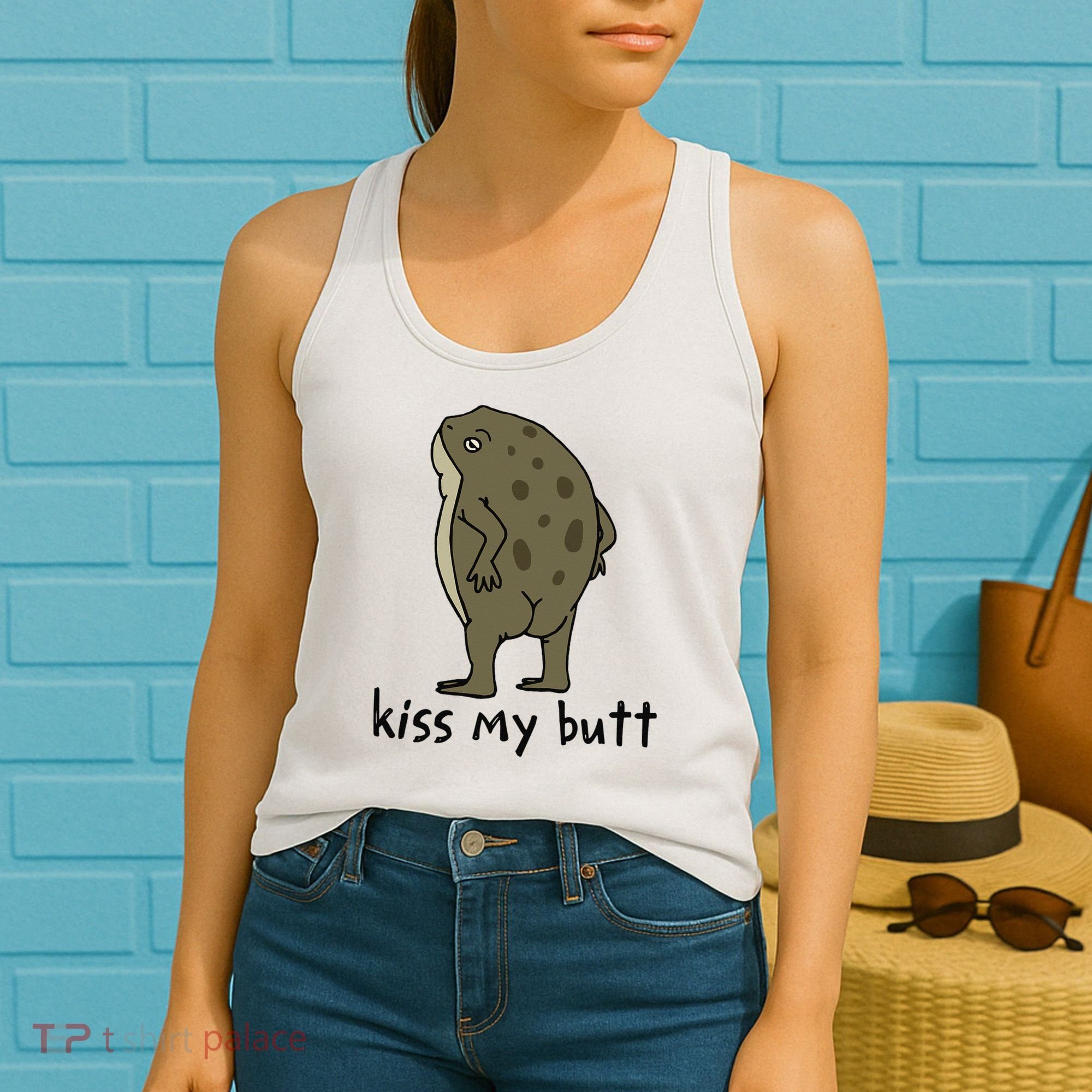 Just A  Who Loves Frogs Cute Green Frog Costume  Women's Tank Top