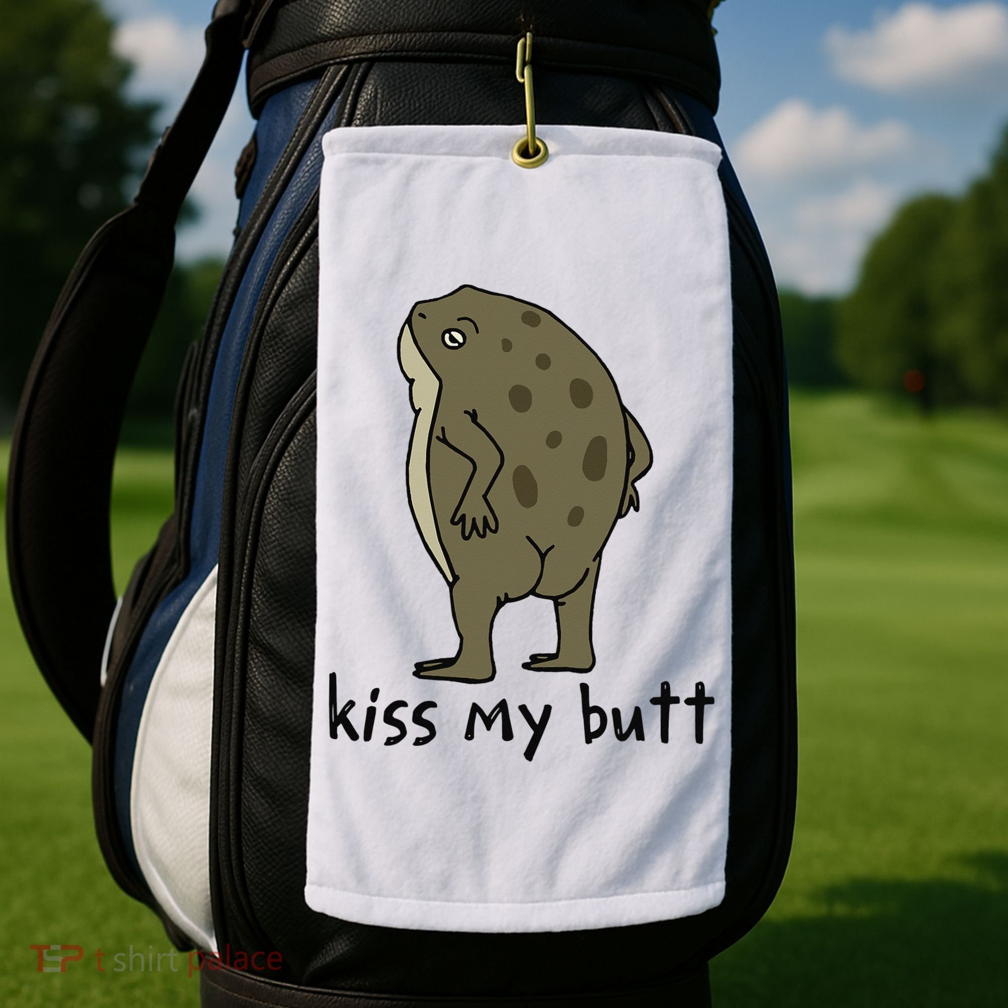 Just A  Who Loves Frogs Cute Green Frog Costume  Golf Towel