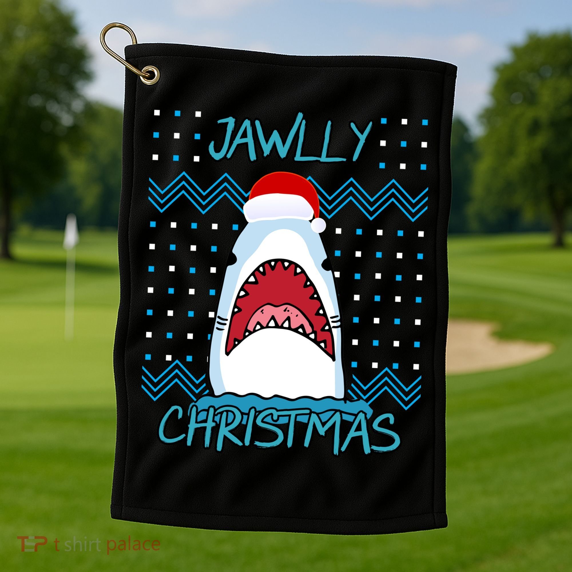 Jawlly Christmas Ugly Golf Towel