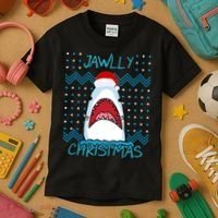 Jawlly Christmas Ugly Kids T-Shirt thumb 3