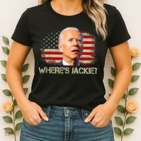 Jackie Are You Here Where's Jackie Funny Anti Joe Biden Women's T-Shirt thumb 2