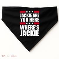 Jackie Are You Here Where's Jackie USA-Made Doggie Bandana thumb 0