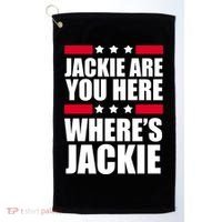 Jackie Are You Here Where's Jackie Golf Towel thumb 0