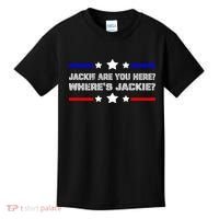Jackie Are You Here Where's Jackie Funny Meme Kids T-Shirt thumb 0