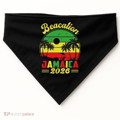 Jamaica Beacation 2026 Vacation USA-Made Doggie Bandana