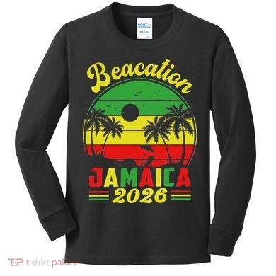 Jamaica Beacation 2026 Vacation Kids Long Sleeve Shirt