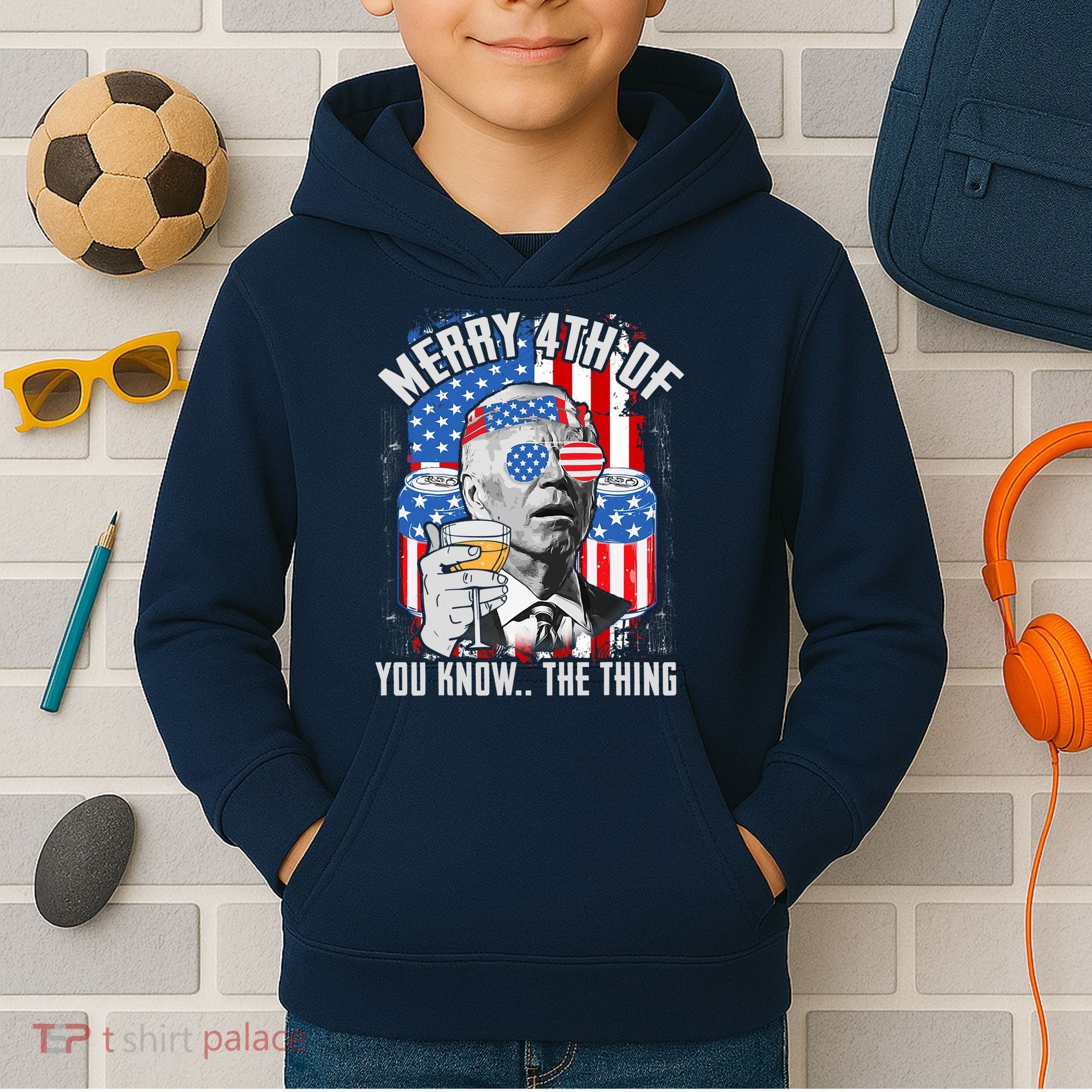Joe Biden 4th Of July Shirt Kids Hoodie
