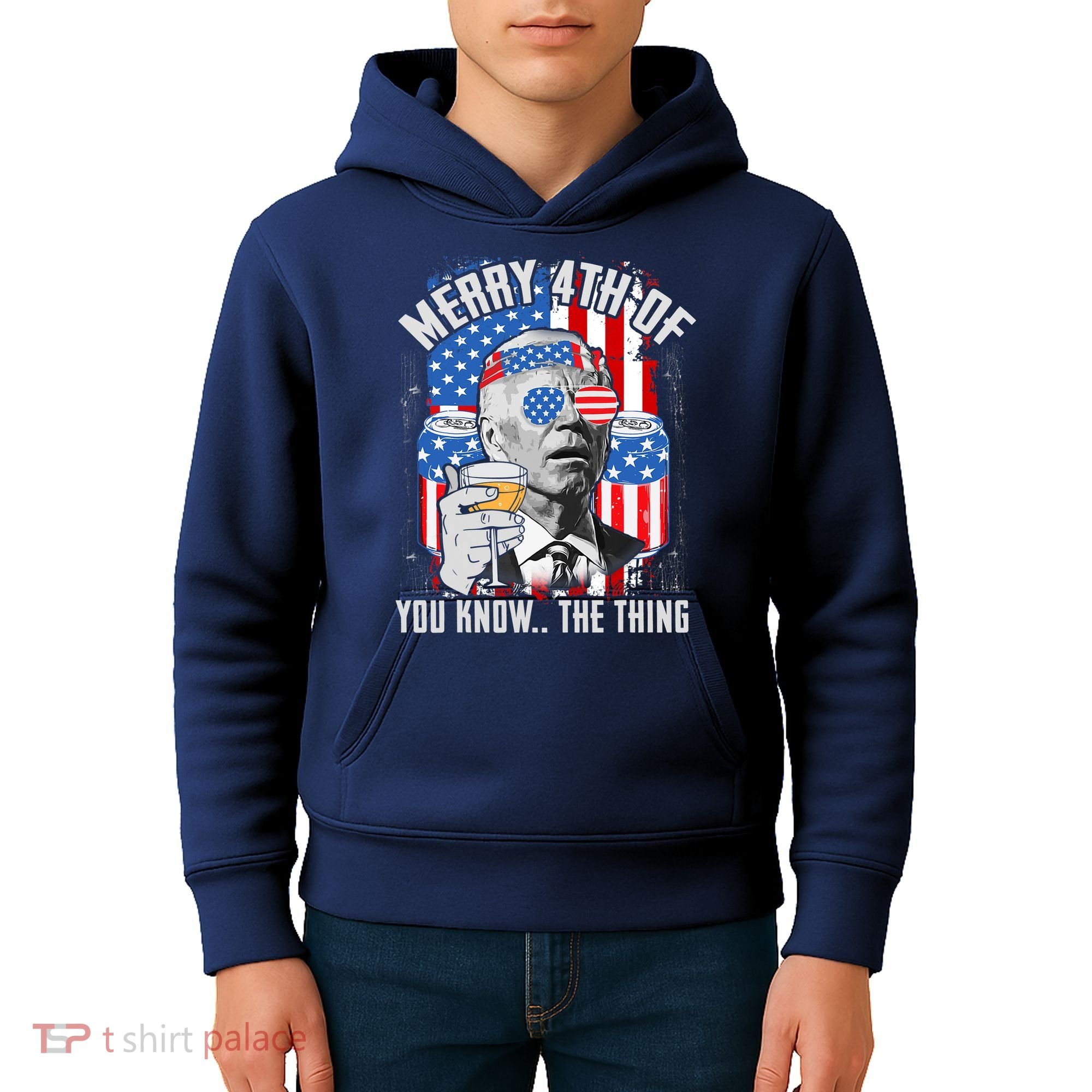 Joe Biden 4th Of July Shirt Kids Hoodie