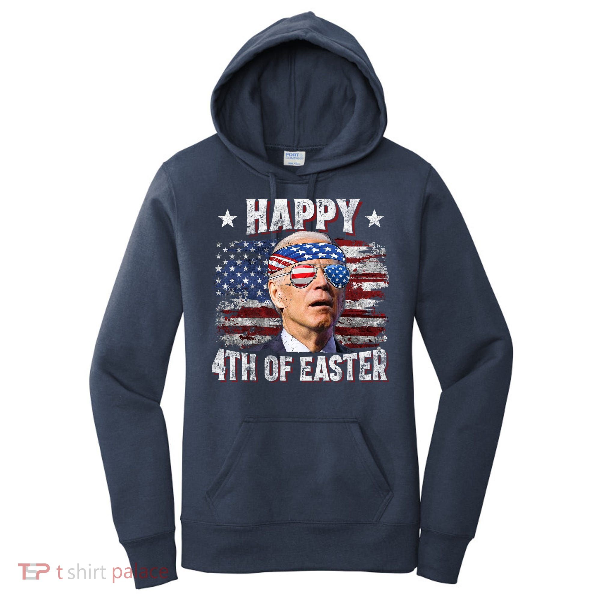 Joe Biden 4th Of July Happy 4th Of Easter American US Flag Women's Hoodie