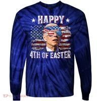 Joe Biden 4th Of July Happy 4th Of Easter American US Flag Tie-Dye Long Sleeve Shirt thumb 0