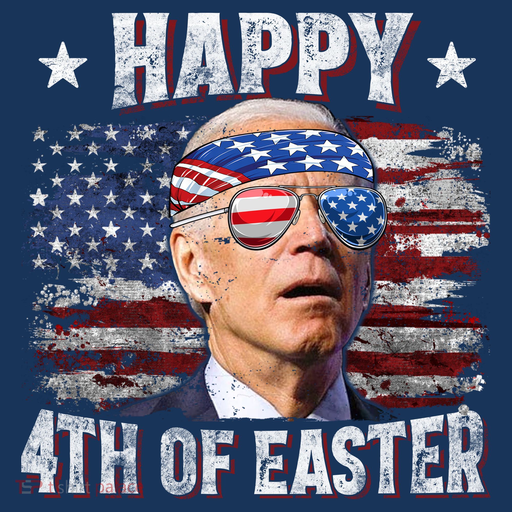 Joe Biden 4th Of July Happy 4th Of Easter American US Flag Tie-Dye Long Sleeve Shirt