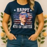 Joe Biden 4th Of July Happy 4th Of Easter American US Flag Women's T-Shirt thumb 2