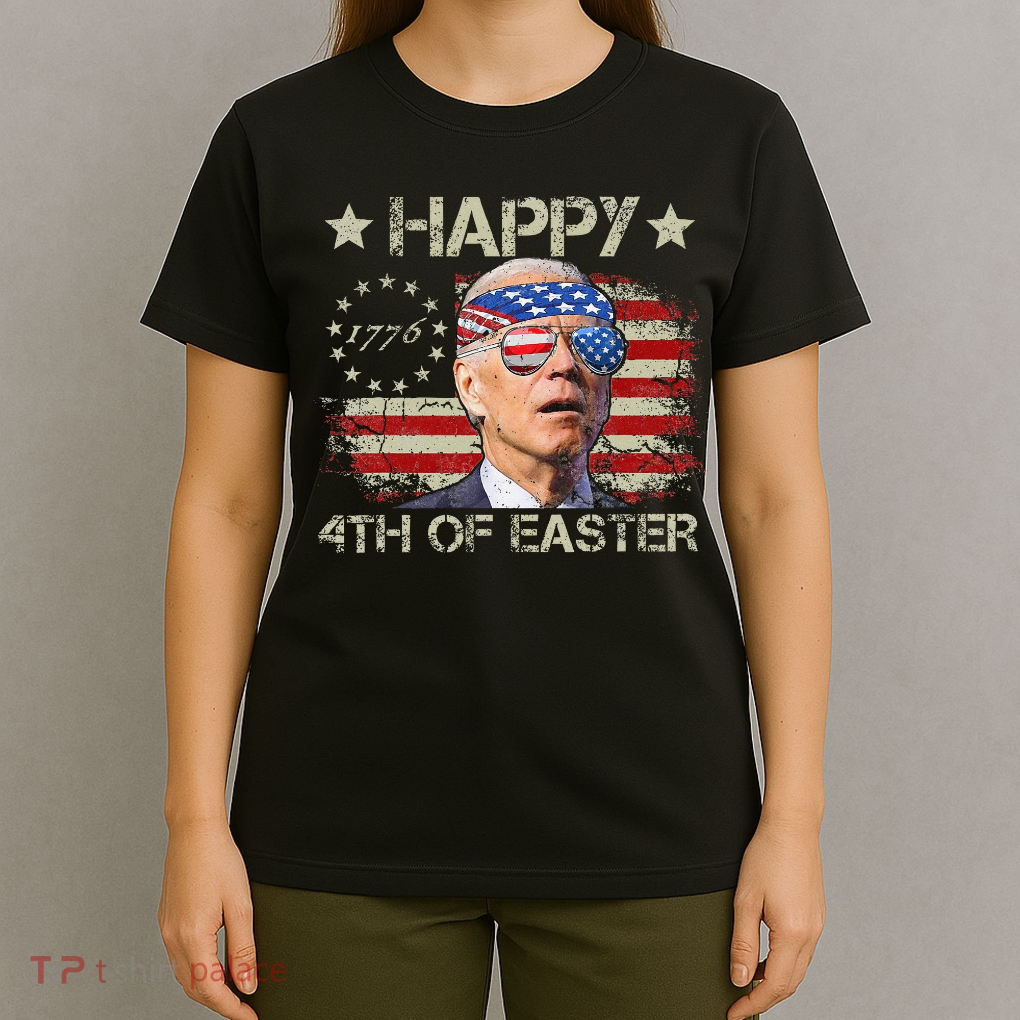 Joe Biden 4th Of July Happy 4th Of Easter Us Flag T-Shirt