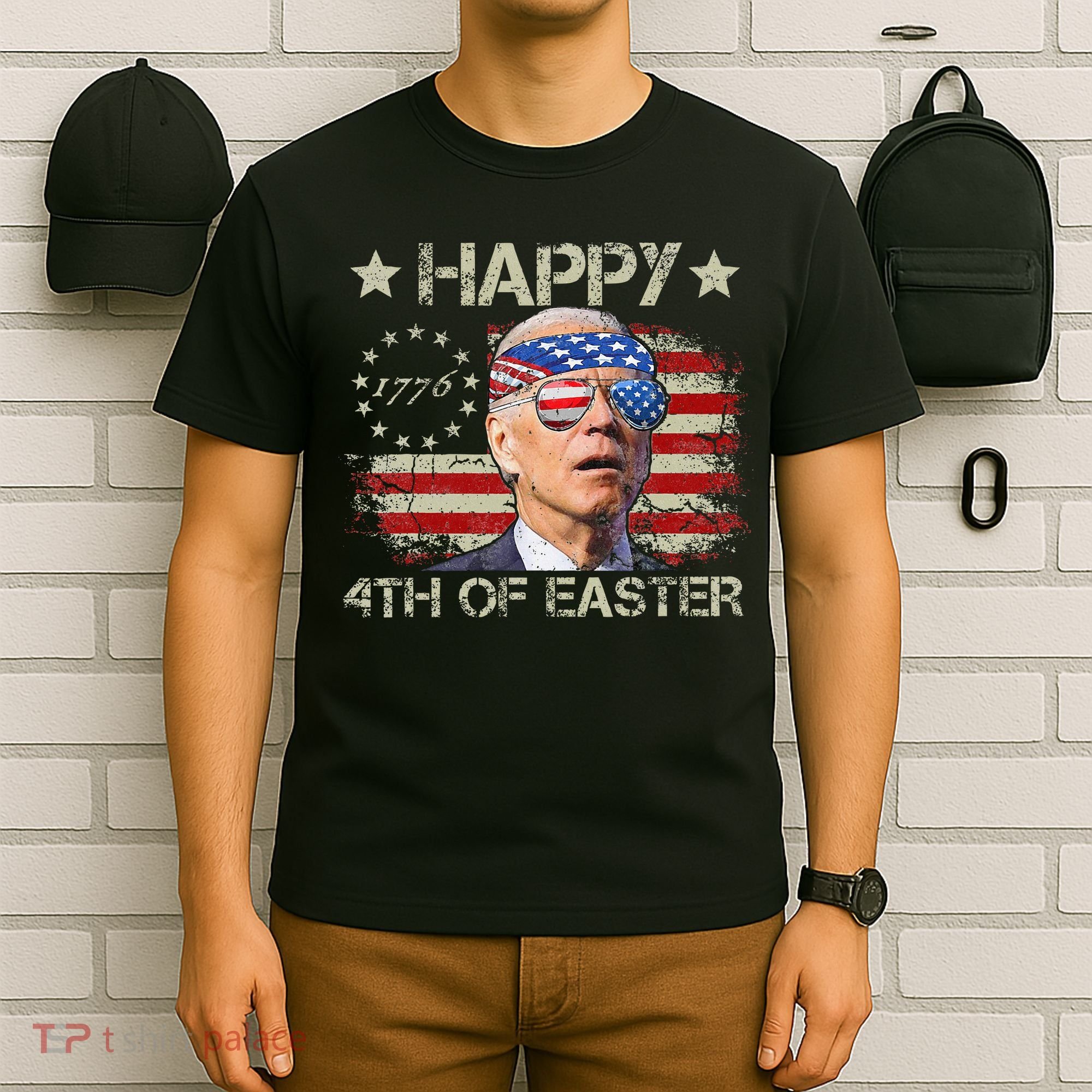 Joe Biden 4th Of July Happy 4th Of Easter Us Flag T-Shirt