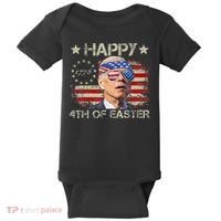 Joe Biden 4th Of July Happy 4th Of Easter Us Flag Baby Bodysuit thumb 0