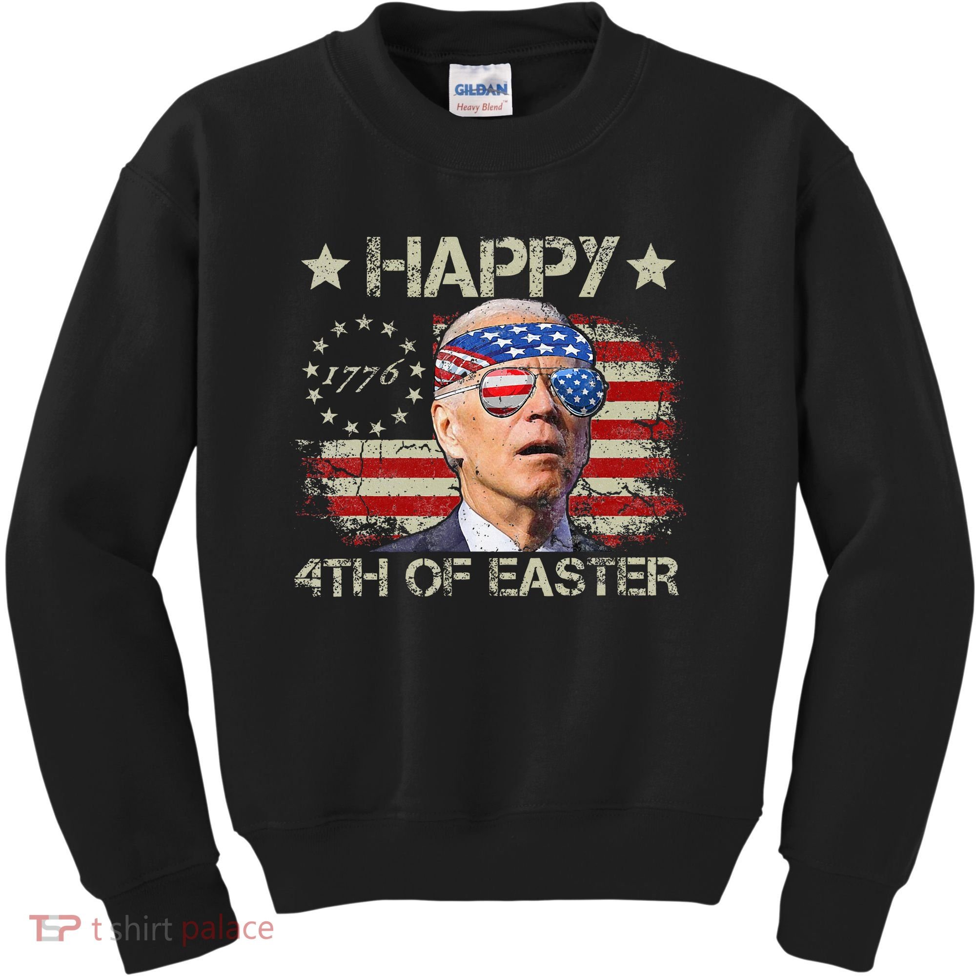 Joe Biden 4th Of July Happy 4th Of Easter Us Flag Kids Sweatshirt