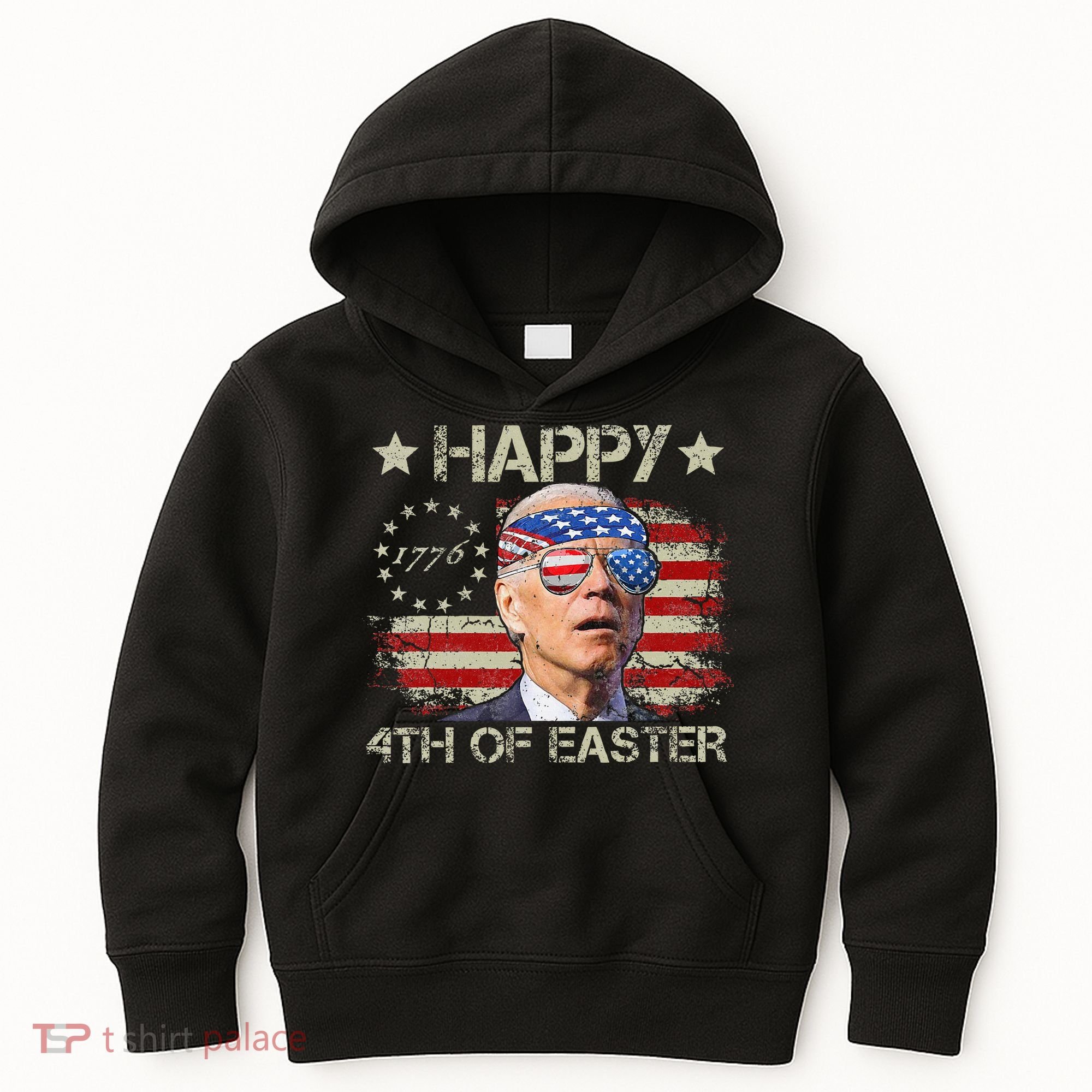 Joe Biden 4th Of July Happy 4th Of Easter Us Flag Kids Hoodie