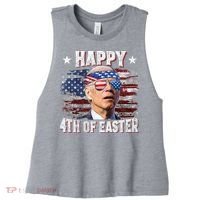 Joe Biden 4th Of July Shirts Happy 4th Of Easter American US Flag Women's Racerback Cropped Tank thumb 0
