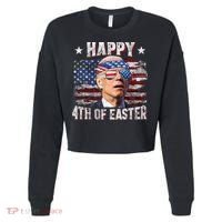 Joe Biden 4th Of July Shirts Happy 4th Of Easter American US Flag Cropped Pullover Crew thumb 0