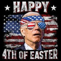 Joe Biden 4th Of July Shirts Happy 4th Of Easter American US Flag Kids Colorblock Raglan Jersey thumb 2