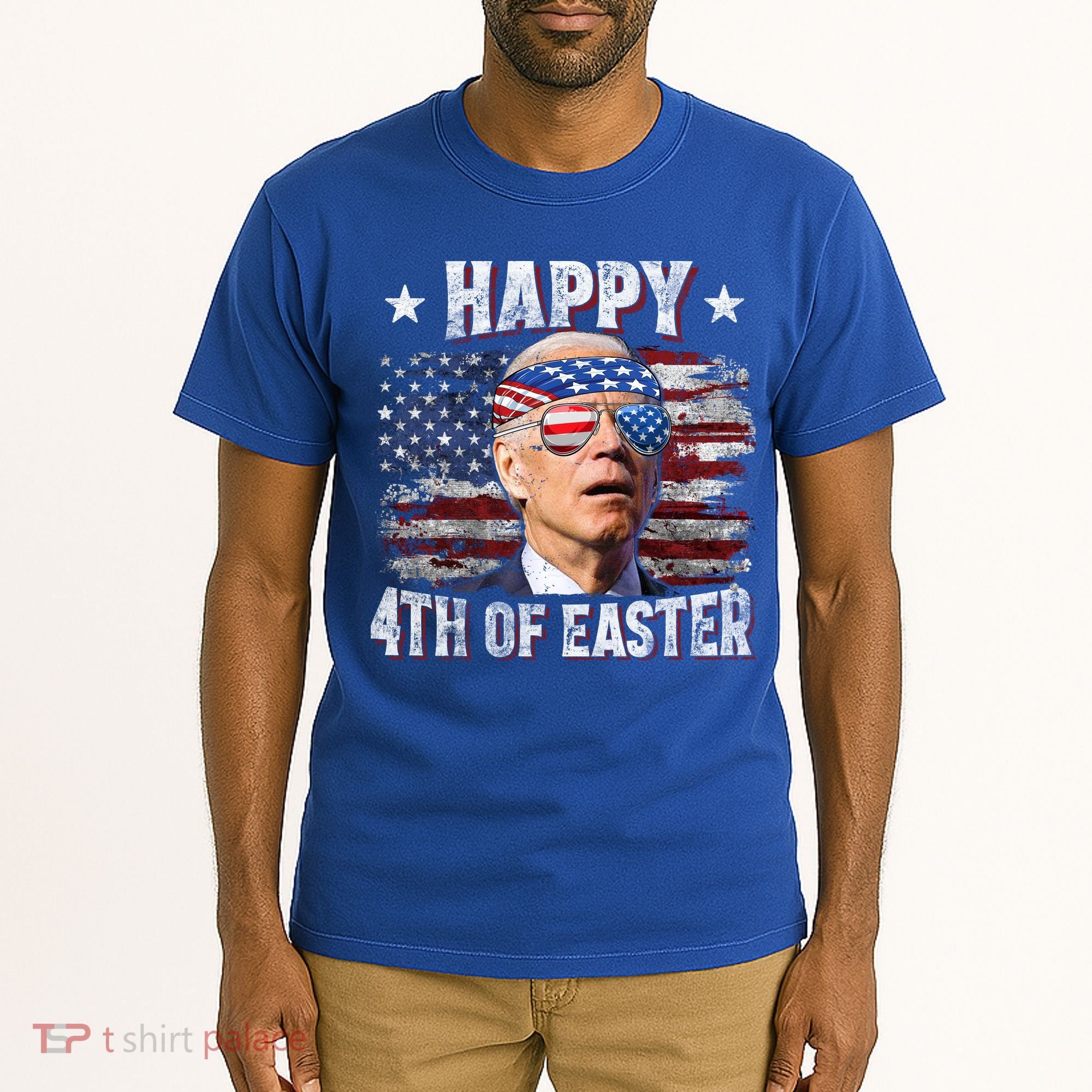 Joe Biden 4th Of July Shirts Happy 4th Of Easter American US Flag Tall T-Shirt
