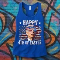Joe Biden 4th Of July Shirts Happy 4th Of Easter American US Flag Women's Tank Top thumb 3