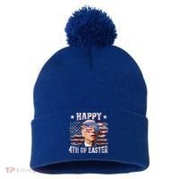 Joe Biden 4th Of July Shirts Happy 4th Of Easter American US Flag Pom Pom 12in Knit Beanie thumb 0