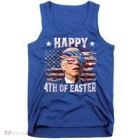 Joe Biden 4th Of July Shirts Happy 4th Of Easter American US Flag Tank Top thumb 0