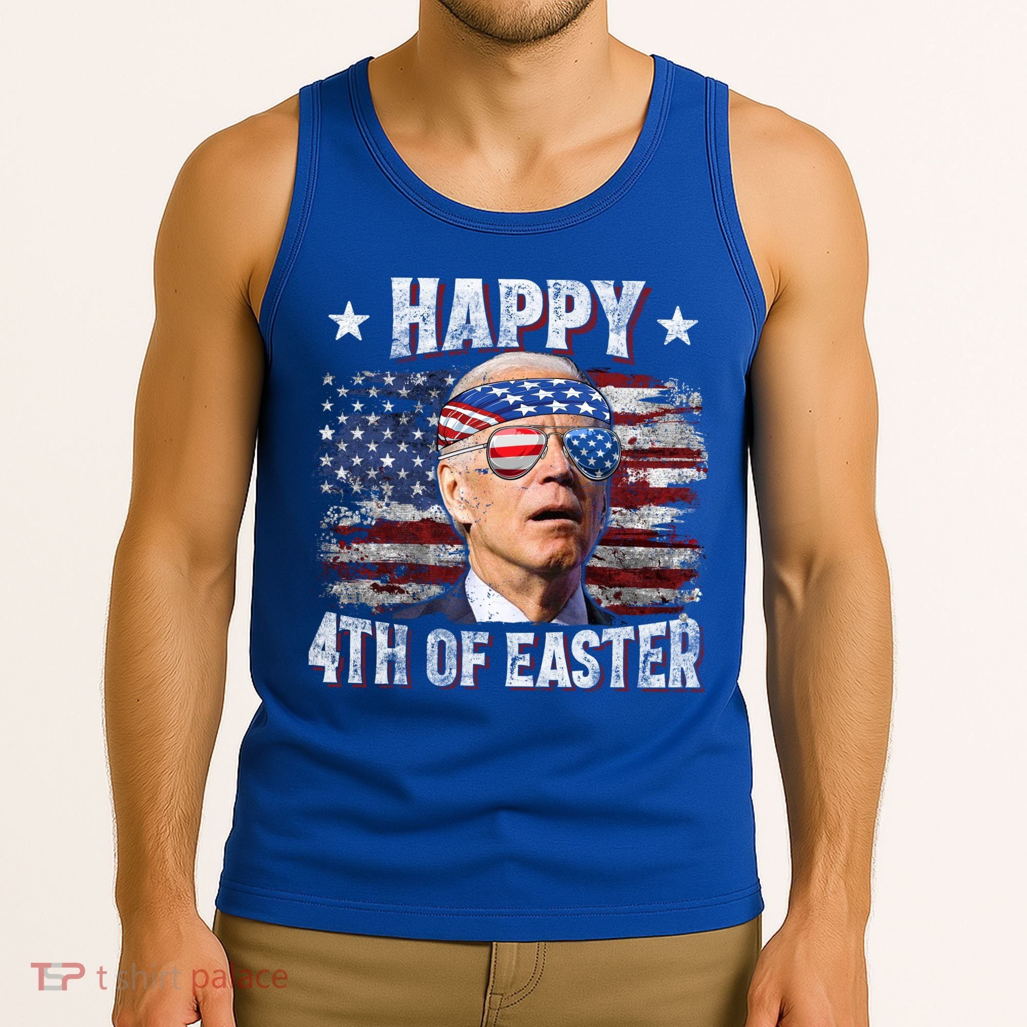 Joe Biden 4th Of July Shirts Happy 4th Of Easter American US Flag Tank Top