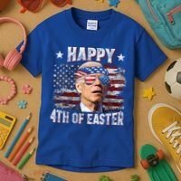 Joe Biden 4th Of July Shirts Happy 4th Of Easter American US Flag Kids T-Shirt thumb 3