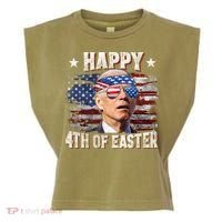Joe Biden 4th Of July Shirts Happy 4th Of Easter American US Flag Garment-Dyed Women's Muscle Tee thumb 0