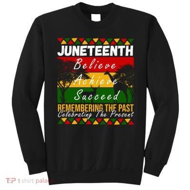 Juneteenth Believe Achieve Succeed Africa Sweatshirt