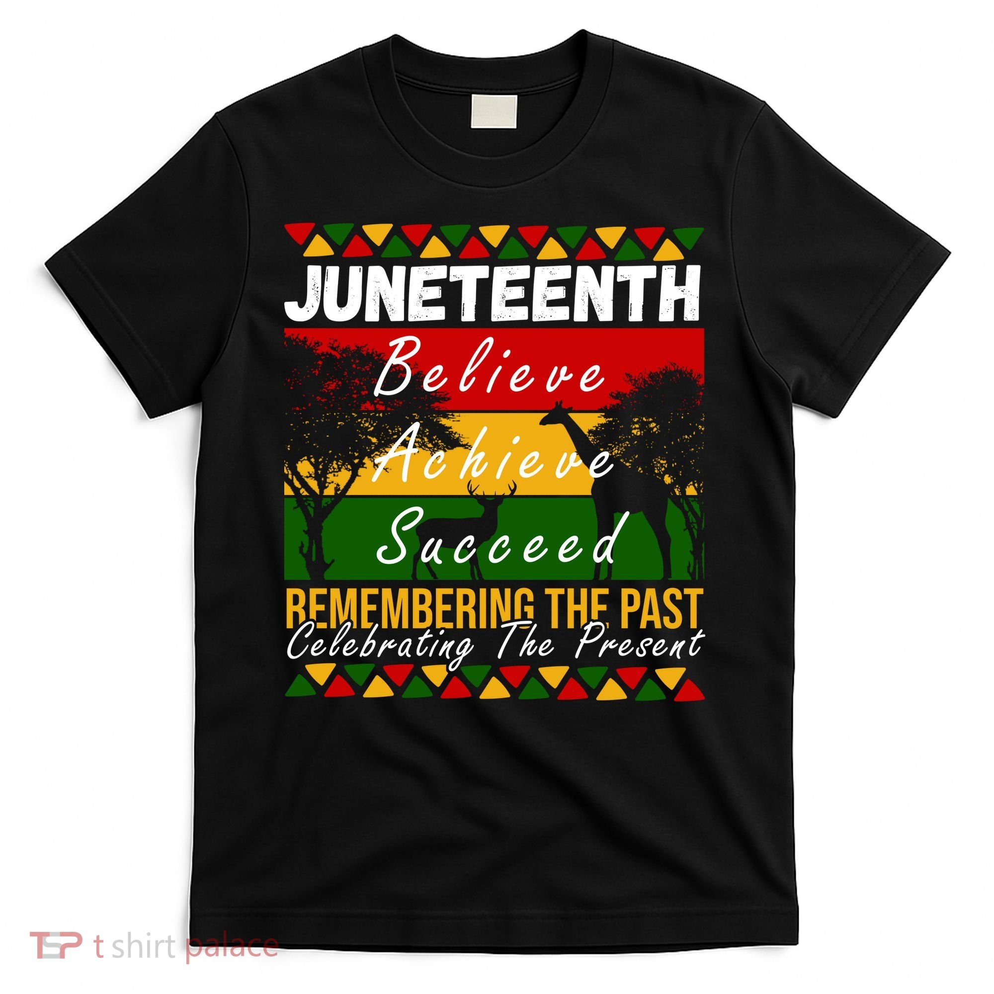 Juneteenth Believe Achieve Succeed Africa T-Shirt