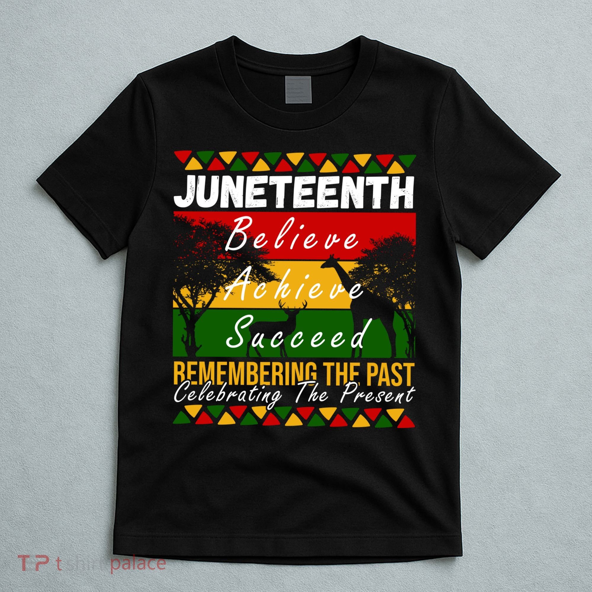 Juneteenth Believe Achieve Succeed Africa T-Shirt
