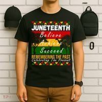 Juneteenth Believe Achieve Succeed Africa T-Shirt thumb 6