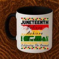 Juneteenth Believe Achieve Succeed Africa Coffee Mug thumb 2