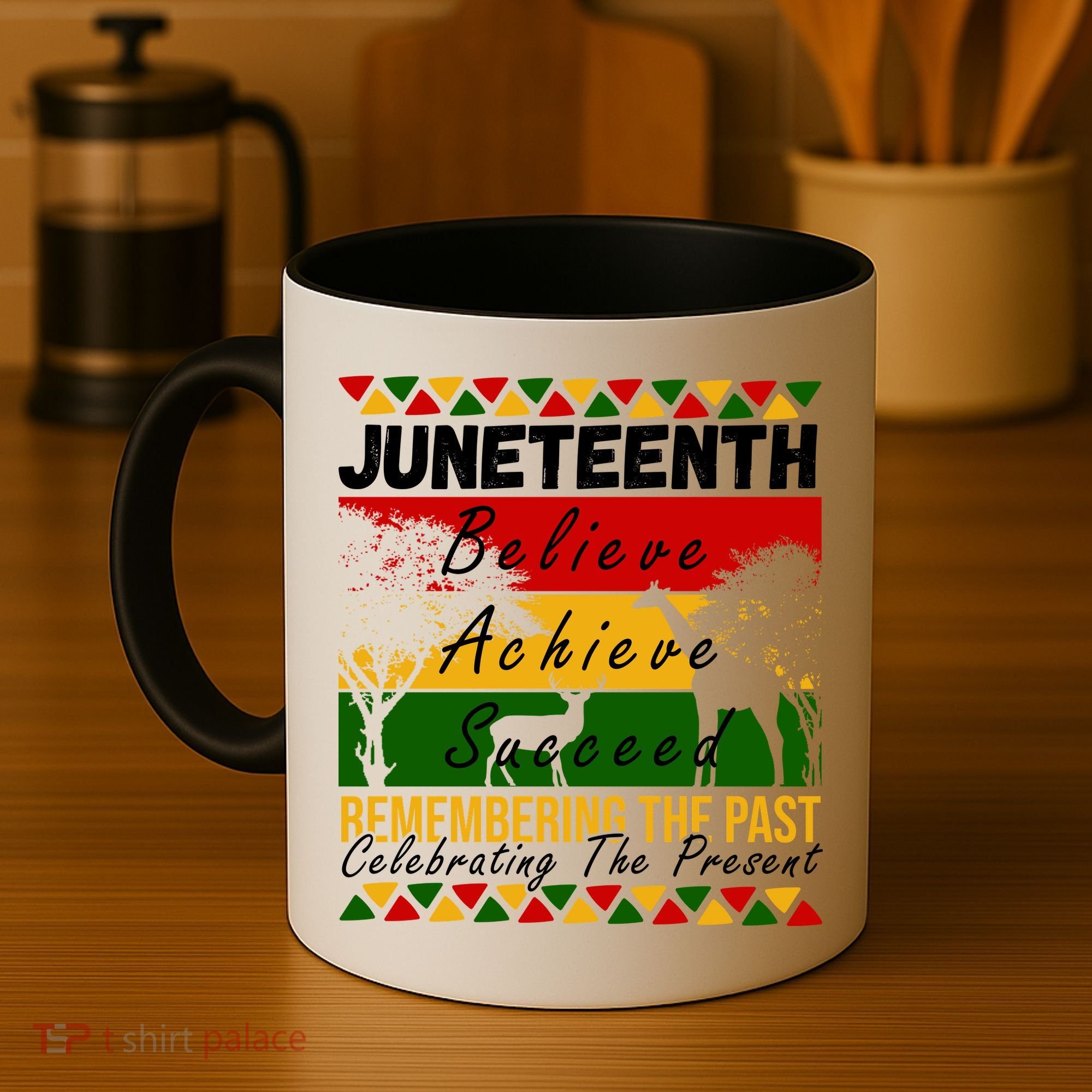Juneteenth Believe Achieve Succeed Africa Coffee Mug