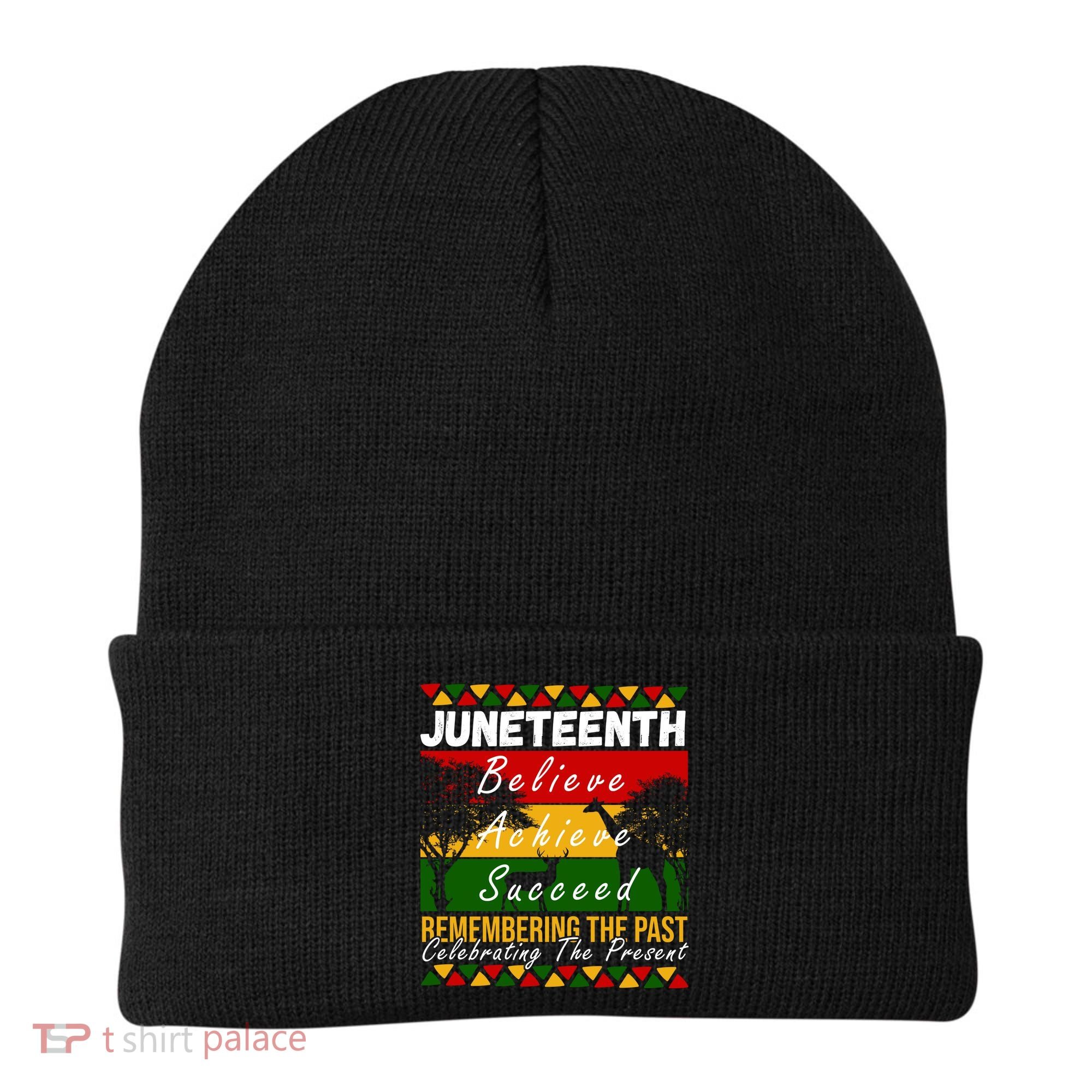 Juneteenth Believe Achieve Succeed Africa Beanie