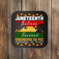 Juneteenth Believe Achieve Succeed Africa Coaster thumb 0