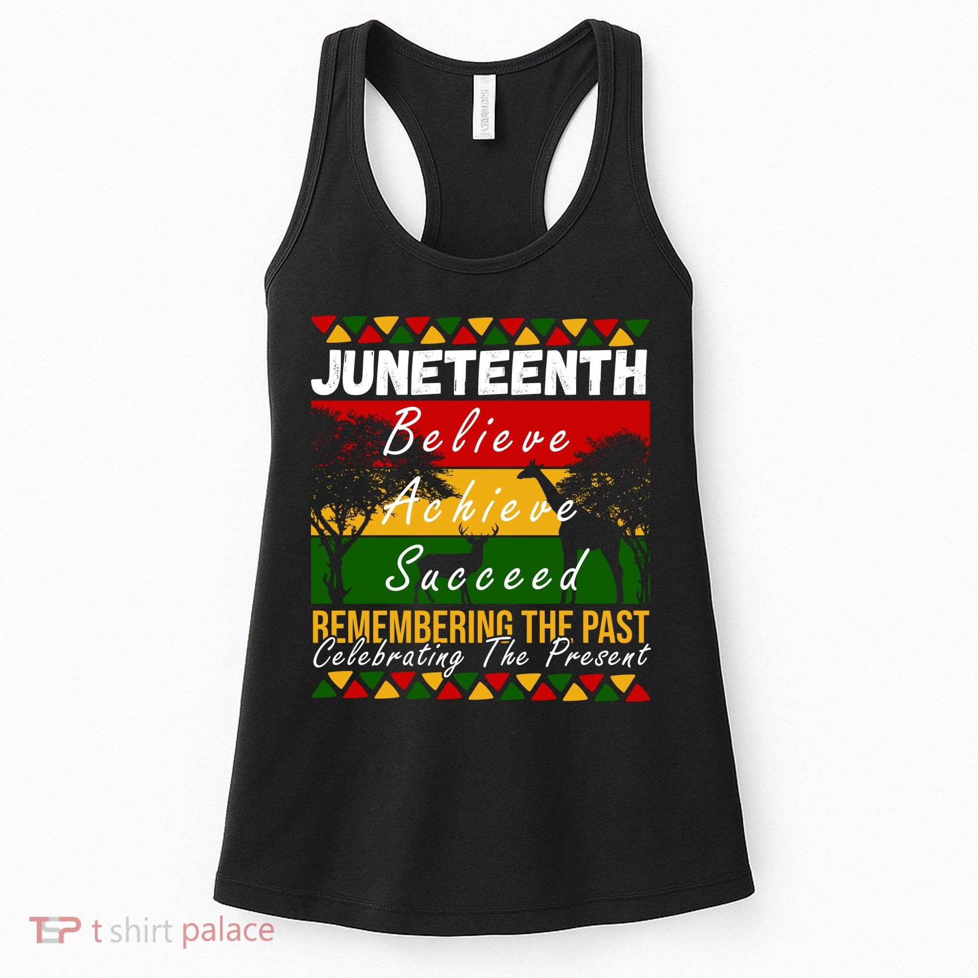 Juneteenth Believe Achieve Succeed Africa Women's Tank Top