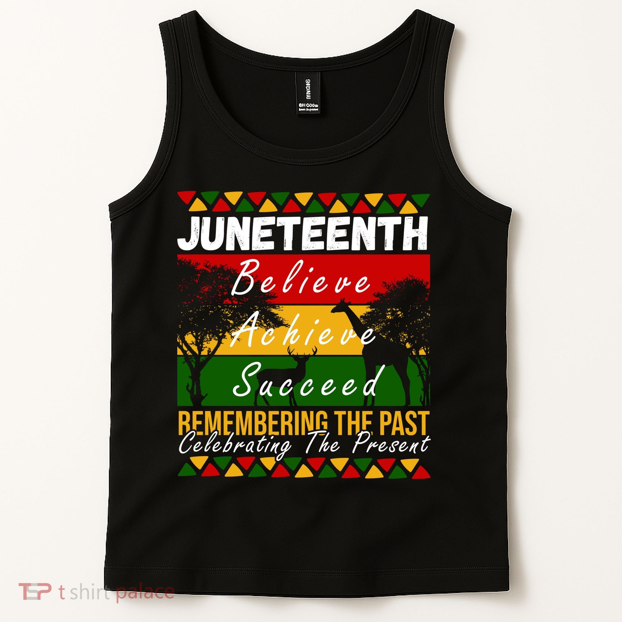 Juneteenth Believe Achieve Succeed Africa Tank Top