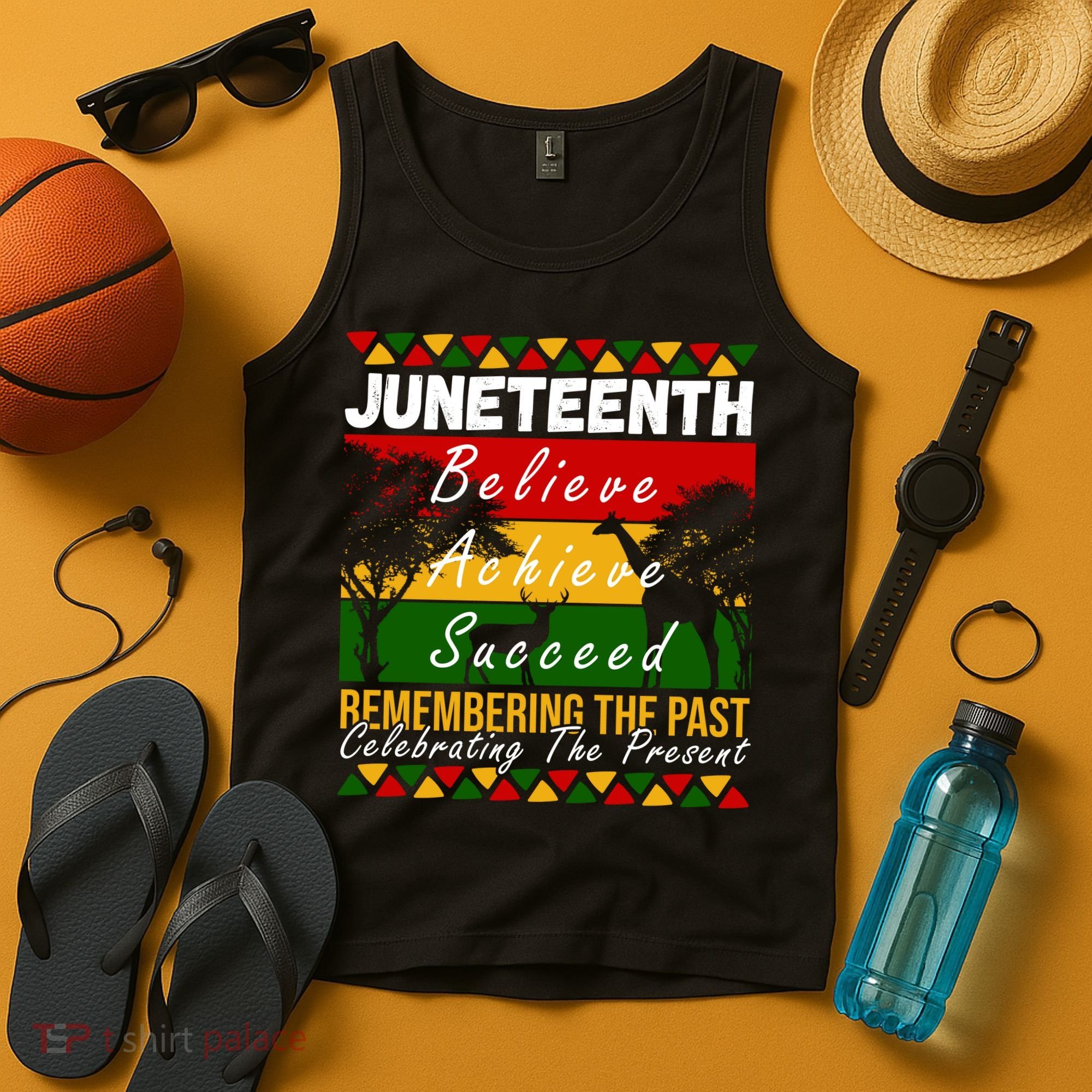Juneteenth Believe Achieve Succeed Africa Tank Top