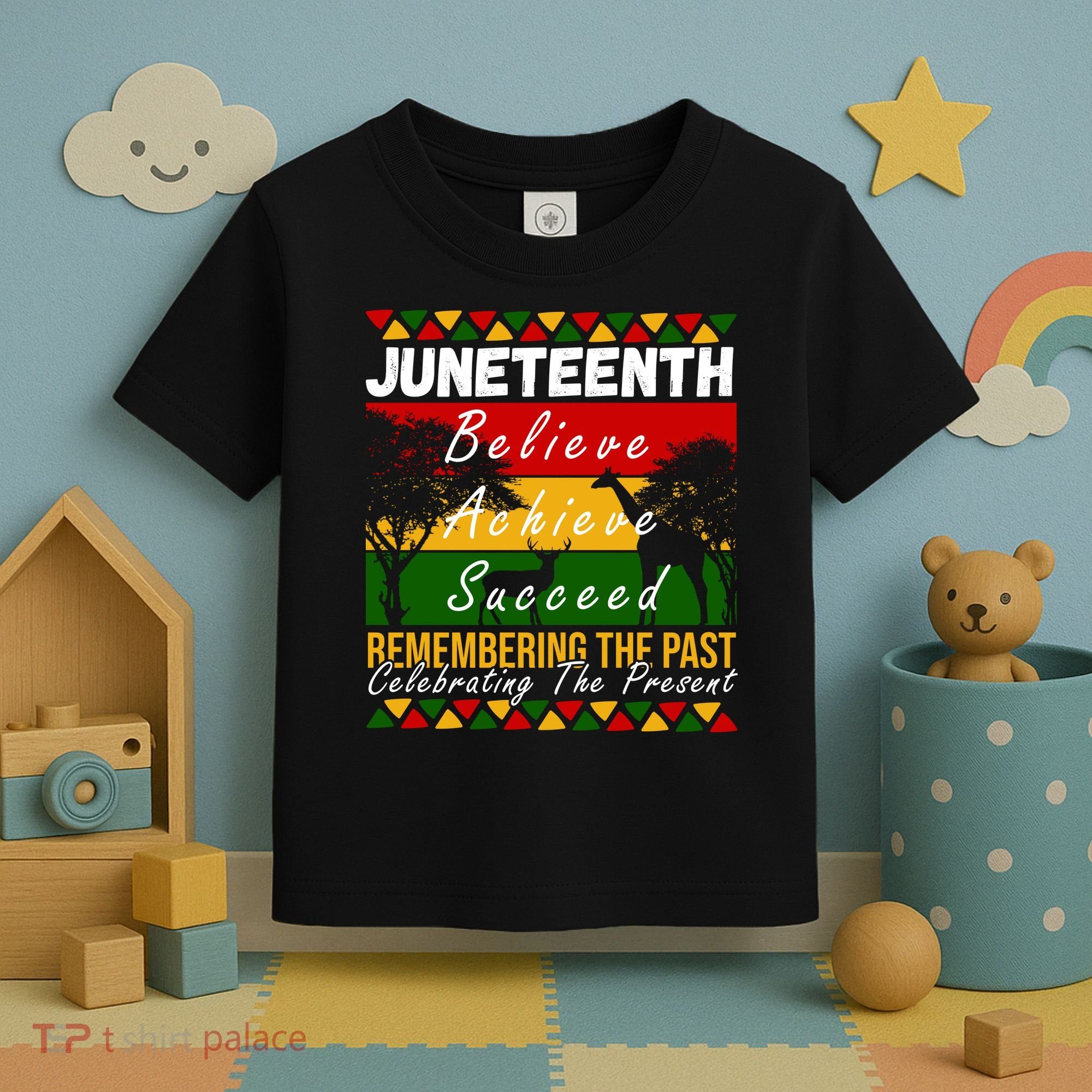 Juneteenth Believe Achieve Succeed Africa Toddler T-Shirt