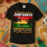 Juneteenth Believe Achieve Succeed Africa Kids T-Shirt thumb 3