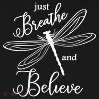 Just Breathe And Believe Dragonfly Print Cool Gift Women's Hoodie thumb 2
