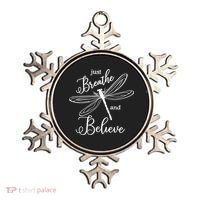 Just Breathe And Believe Dragonfly Print Cool Gift Ornament thumb 0