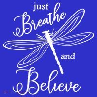 Just Breathe And Believe Dragonfly Print Cool Gift Mousepad thumb 1