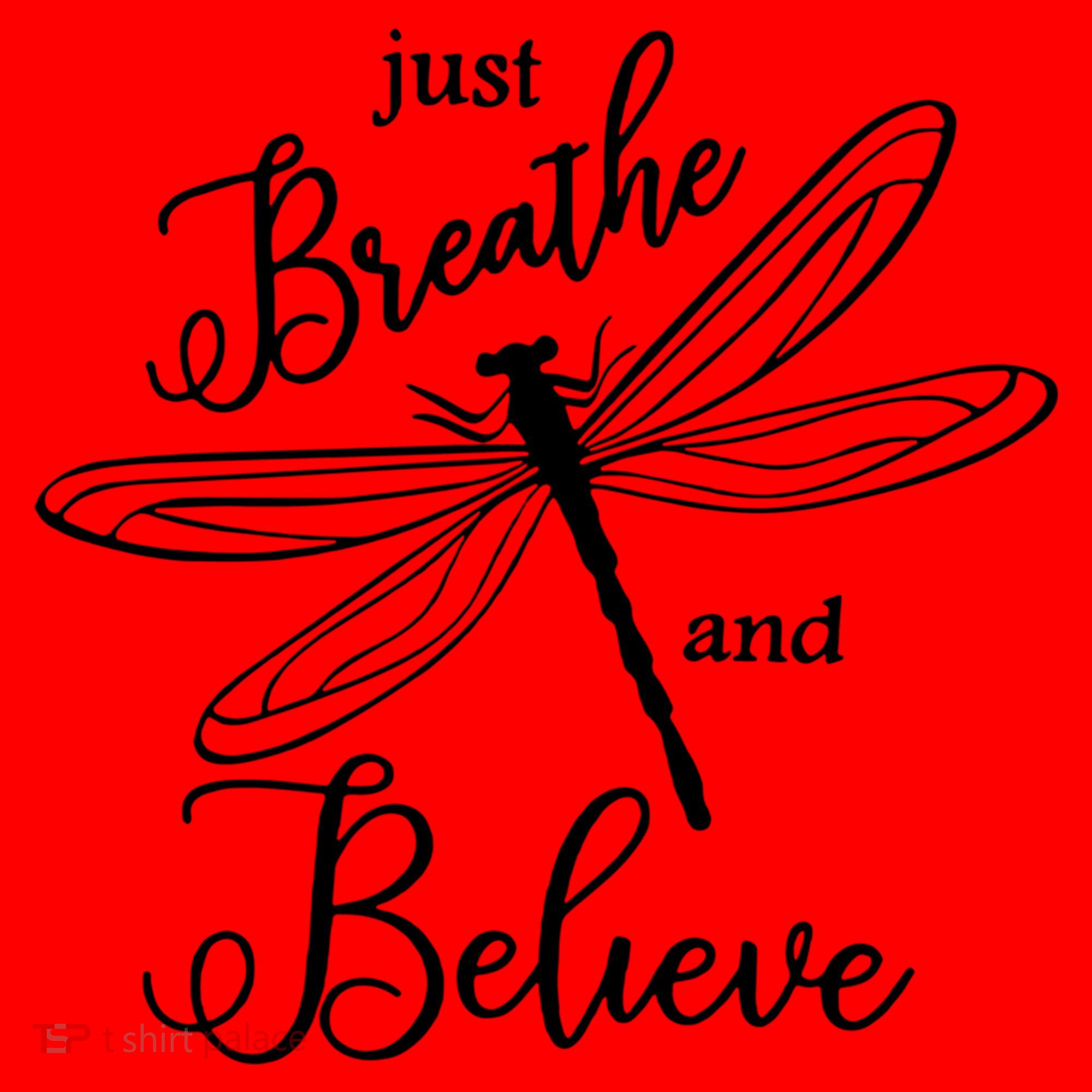 Just Breathe And Believe Dragonfly Print Cool Gift Santa Hat