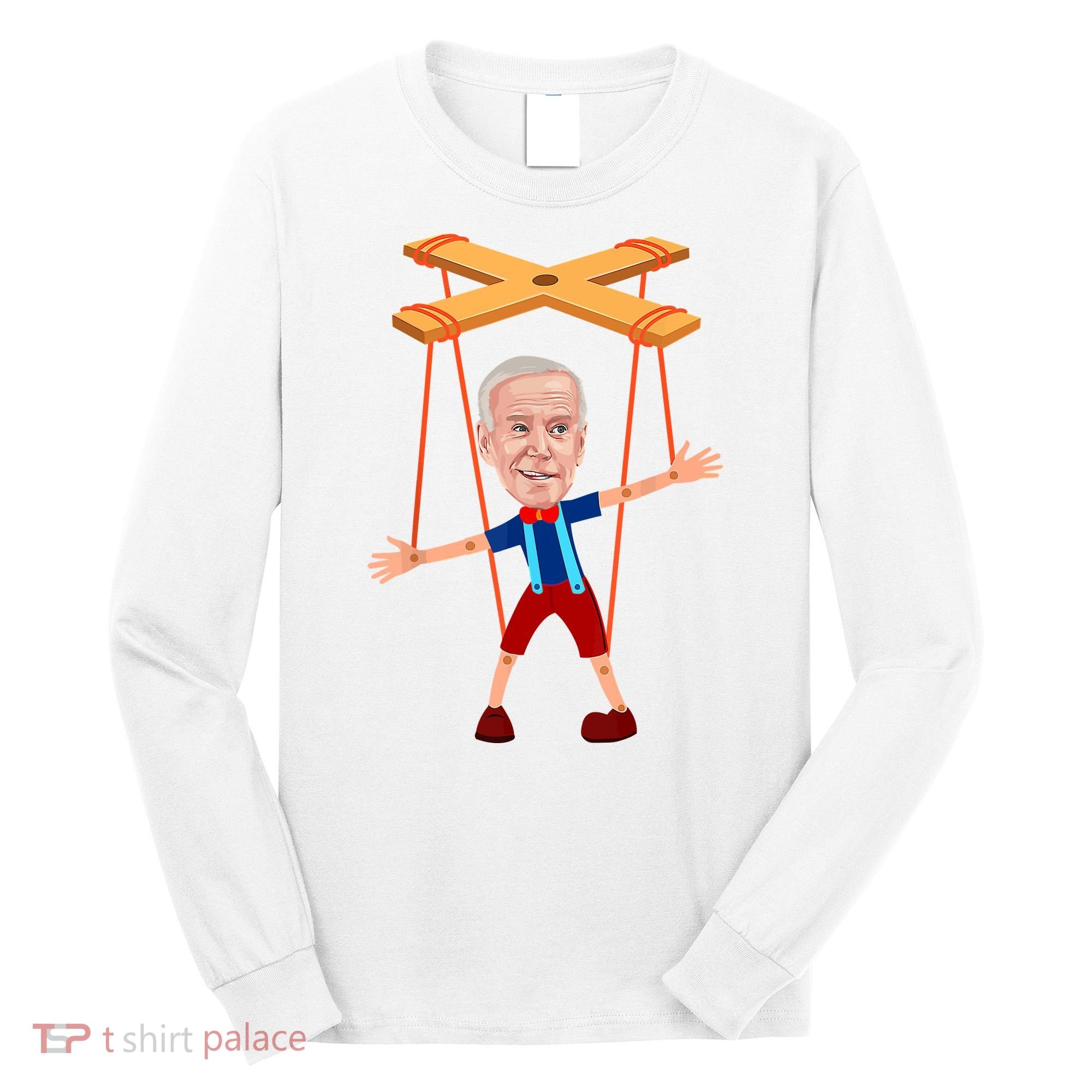 Joe Biden As A Puppet Long Sleeve Shirt